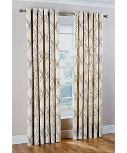 90 x 90 Wave Unlined Curtains - Natural
