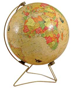 This impressive style map comes complete with stand that allows the globe to rotate. Diameter 30cm.F