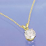 9ct. &frac12;ct.Diamond Solitaire Pendant