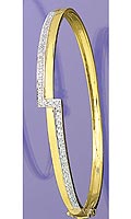 9ct. &frac14;ct. Diamond Bangle