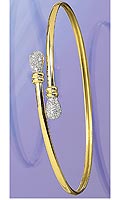 9ct. 11pt. Diamond Set Torque Bangle