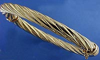 9Ct 8Mm Multi Twist Bangle