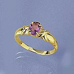 9ct. Amethyst Kiss Ring