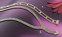 9ct. Chain Mail Diamond Set Necklet