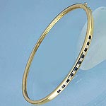 9ct. Channel Set Sapphire & Diamond Bangle