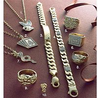 9ct. CZ Set Eagle Pendant