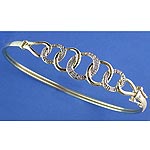 9ct. Diamond Large Loop Bangle