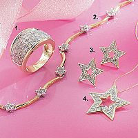 9ct. Diamond Star Earrings