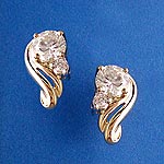9ct. Diamonelle 4 Cubic Zirconia Earrings