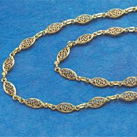 9ct Filigree Oval Link Chain