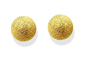 Unbranded 9ct-Frosted-Gold-Stardust-Ball-Earrings-070198