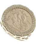 9ct gents 1/2 sovereign ring - Size - S