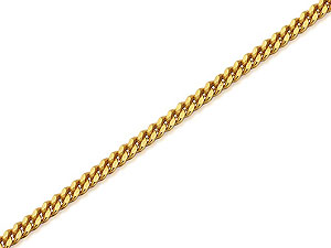 Unbranded 9ct-Gold-1mm-Solid-Link-Diamond-Cut-Curb-Chain--18-189072