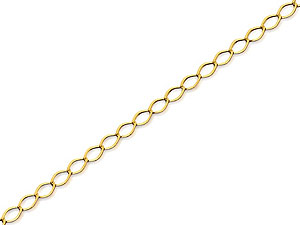 Unbranded 9ct-Gold-2mm-Open-Link-Curb-Chain--20-189641