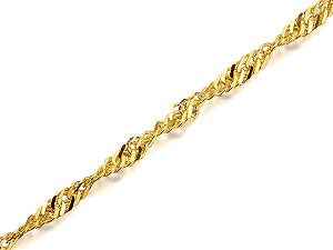 Unbranded 9ct-Gold-2mm-Twisted-Singapore-Chain--20-189029