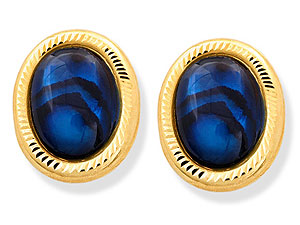 Unbranded 9ct-Gold-Abalone-Earrings-070816