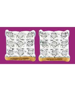 Square Diamond Earrings