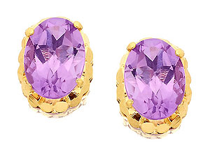 Unbranded 9ct-Gold-Amethyst-Earrings--7mm-070464