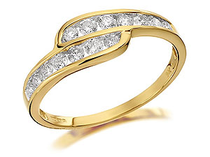 Unbranded 9ct-Gold-And-Diamond-Crossover-Eternity-Ring--0.5ct-048016