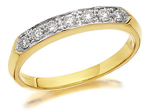 Unbranded 9ct-Gold-And-Diamond-Half-Eternity-Ring--0.25ct-048021