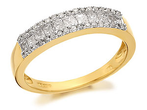 Unbranded 9ct-Gold-And-Diamond-Half-Eternity-Ring--0.5cm-048083