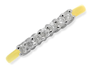 Unbranded 9ct-Gold-And-Diamond-Half-Eternity-Ring--15pts-048050