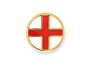 Unbranded 9ct-Gold-And-Enamel-St.-Georges-Cross-Single-Earring-073428