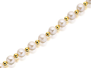 Unbranded 9ct-Gold-and-Freshwater-Pearl-Bracelet-109510