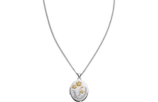 This beautiful locket is the perfect gift for a treasured granddaughter. The necklace and locket are made from sterling silver