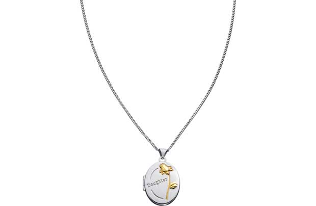 Unbranded 9ct Gold and Sterling Silver Daughter Locket