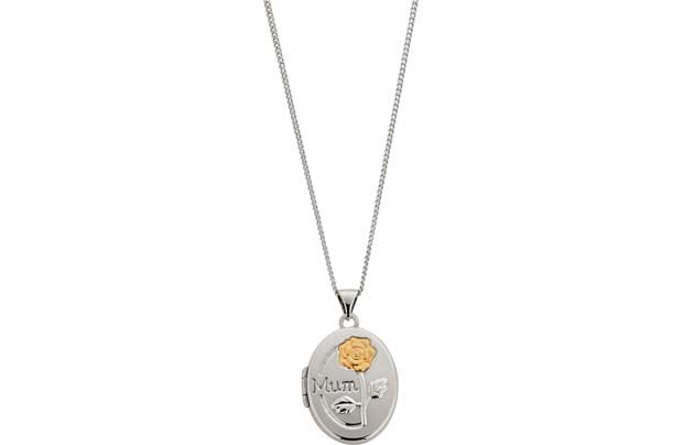 Unbranded 9ct Gold and Sterling Silver Mum Locket Pendant