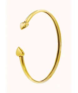 9ct Gold Baby Flexi Torque Puffed Heart Bangle