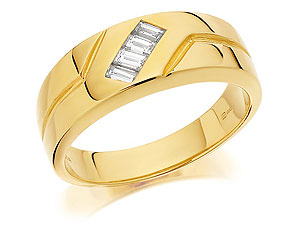 Unbranded 9ct-Gold-Baguette-Diamond-Signet-Ring--0.25ct-184082