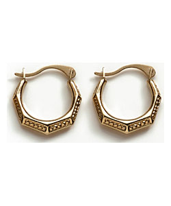 9ct Gold Bead Creoles