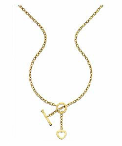 9ct Gold Belcher T-Bar Chain with Embossed Heart