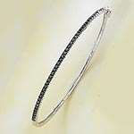 9ct. Gold Black Diamond Bangle