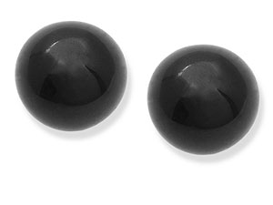 Unbranded 9ct-Gold-Black-Onyx-Ball-Stud-Earrings--6mm-070846