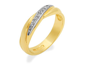 Unbranded 9ct-Gold-Brides-Diamond-Set-Wedding-Ring--184465