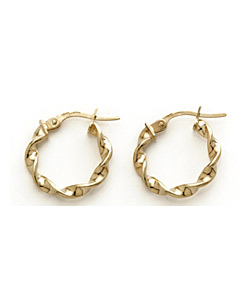 9ct Gold Candy Twist Creoles