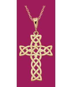 9ct Gold Celtic Cross Pendant