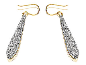 Unbranded 9ct-Gold-Crystal-Chandelier-Drop-Hook-Wire-Earrings-071078