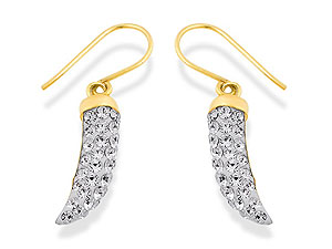 Unbranded 9ct-Gold-Crystal-Horn-Of-Plenty-Hook-Wire-Earrings-071011