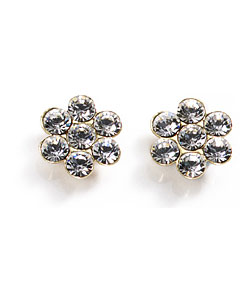 9ct Gold Cubic Zirconia Flower Studs