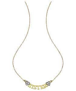 9ct Gold Cubic Zirconia Sister Necklet