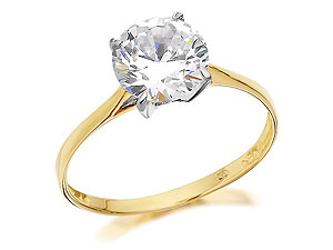 Unbranded 9ct-Gold-Cubic-Zirconia-Solitaire-Ring-186101