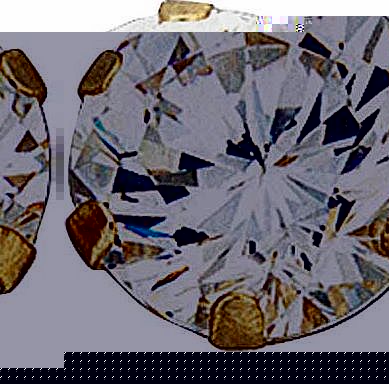 Unbranded 9ct Gold Cubic Zirconia Stud Earring