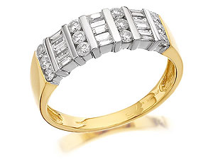 Unbranded 9ct-Gold-Diamond-Band-Ring--0.75ct-046057