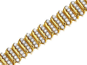 Unbranded 9ct-Gold-Diamond-Bracelet--10-Carats-049504