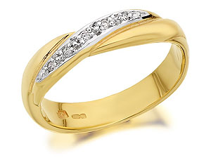 Unbranded 9ct-Gold-Diamond-Brides-Wedding-Ring--4mm-184465