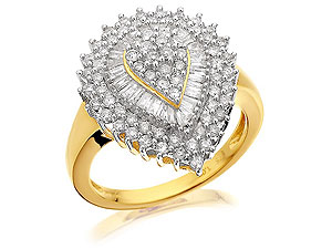 Unbranded 9ct-Gold-Diamond-Cluster-Ring--1-Carat-049216